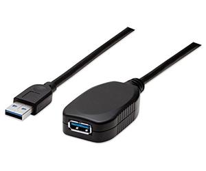 Manhattan 5m USB 3.0 câble USB USB 3.2 Gen 1 (3.1 Gen 1) USB A Noir