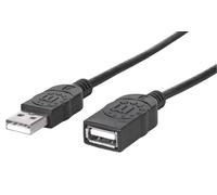 MANHATTAN 6-Feet Hi-Speed USB Device Cable A Male/A Female, Black (338653)