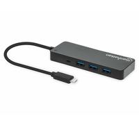 MANHATTAN 7-Port USB Hub C-Stecker A-Buchse 5Gbit/s schwar