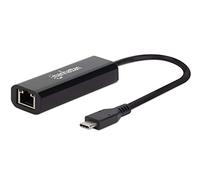 Manhattan Adaptateur de réseau RJ45 USB-C vers 2,5 GBASE-T Gigabit (10/100/1000 Mbit/s et 2,5 Gbit/s) - Ethernet Multi-Gigabit - Noir