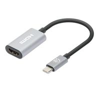 Manhattan Adaptateur USB-C vers HDMI 4K 60 Hz en Aluminium Gris