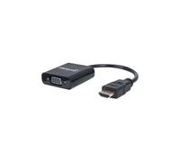 Manhattan 151467 câble vidéo et adaptateur 0,3 m HDMI Type A (Standard) VGA (D-Sub) Noir