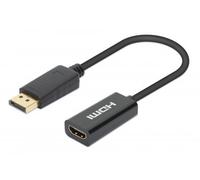MANHATTAN Aktiver DisplayPort auf HDMI Adapter 4K@60Hz schwa
