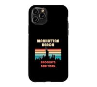 Manhattan Beach Brooklyn New York Rétro Vintage Coque pour iPhone 11 Pro