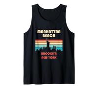 Manhattan Beach Brooklyn New York Rétro Vintage Débardeur