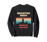 Manhattan Beach Brooklyn New York Rétro Vintage Sweatshirt
