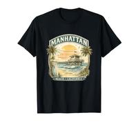 Manhattan Beach CA Design Minimaliste côtier Californie T-Shirt
