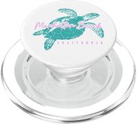 Manhattan Beach California Sea Turtle Surfer Plongée Vintage PopSockets PopGrip pour MagSafe