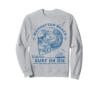 Manhattan Beach Surf Girl Pacific Ocean Planche de Surf pour Homme Sweatshirt
