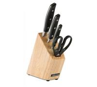 Arcos Ensemble de Couteaux 4 Pièces en Acier Inoxydable Nitrum - Couteau de Cuisine Professionnel avec Poignée Ergonomique en Polyoxyméthylène POM - Série Manhattan, Couleur Noire