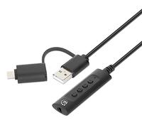 Manhattan Câble Adaptateur Audio 2 en 1 USB-C & USB-A vers AUX Jack 3,5 mm