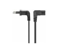 Manhattan - Câble d'alimentation - Europlug incliné pour power IEC 60320 C7 incliné - 250 V - 2.5 A - 3 m - noir