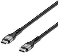 Manhattan Câble de charge USB USB-C® mâle 2.00 m noir connecteur utilisable des deux cotés, blindage double 356367