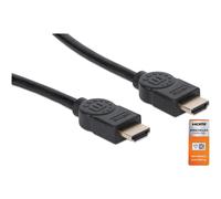 Manhattan Câble HDMI Haute Vitesse avec Canal Ethernet 4K@60Hz, HEC, Arc, 3D,Noir 1,8 m