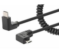 Manhattan Câble spirale USB-C vers micro USB Noir 1 m