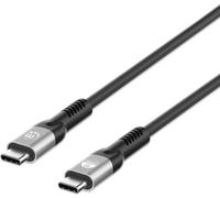 Manhattan Câble Thunderbolt™ Thunderbolt™ 4 Fiche mâle Thunderbolt® (USB-C™) 1.00 m noir connecteur utilisable des deux cotés, blindage double 356374