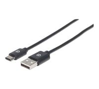 Manhattan Câble USB 2.0 USB-A mâle, USB-C¿ mâle 2.00 m noir
