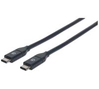 MANHATTAN Câble USB 3.1 C -> C mâle/mâle 1.00m 3 A noir