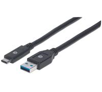 Manhattan Câble USB 354981 – USB-A mâle vers USB-C mâle 3 m USB 3.2 Gen1 Noir