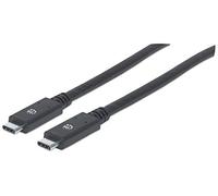 Manhattan Câble USB Fiche mâle USB 3.1 Gen1/Fiche mâle C 2 m Schwarz Noir