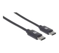 Manhattan Câble USB USB-C mâle 2.0 0,5 m Noir