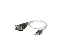Manhattan Câble de raccordement USB 1.1 – USB A mâle / SUB-D 9 pôles mâle – 0,45 m argent-noir