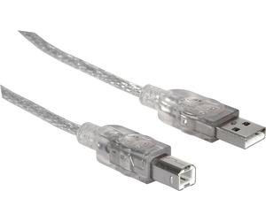 Manhattan Câble USB USB 2.0 USB-A mâle, USB-B mâle 1.80 m argent 333405