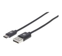 Manhattan Câble USB 2.0 354912 – USB-A mâle vers USB-C mâle 0,50 m noir