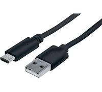 Manhattan Câble USB USB 2.0 USB-C® mâle, USB-A mâle 1.00 m noir certifié UL 353298