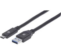 Manhattan Câble USB 354981 – USB-A mâle vers USB-C mâle 3 m USB 3.2 Gen1 Noir
