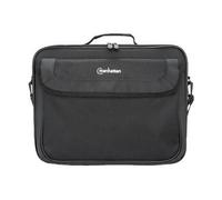 Manhattan Cambridge Laptop Bag 15.6", Clamshell Design, Black, LOW COST, Accessories Pocket, Document Compartment on Back, Shoulder Strap