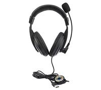 Manhattan Casque Audio stéréo USB avec Port USB-A, Noir