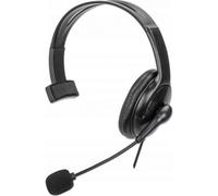 Manhattan Casque USB mono avec microphone r?versible (Filaire), ?couteurs, Noir