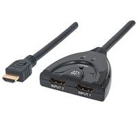 Manhattan Cat5e/Cat6 Extender (prologer Le 1080p HDMI Signal jusqu'à 60 m) Sélecteur HDMI 2 entrées Schwarz
