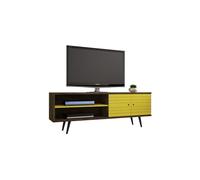 Manhattan Comfort 201AMC94 Liberty 62.99 Meuble TV en Bois, Marron Rustique/Jaune, Taille M