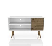 Manhattan Comfort Liberty Mid-Century Modern Tv Stand, White/3D