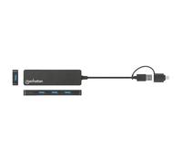 Manhattan - Concentrateur (hub) - combinaison USB-A et USB-C - 4 x USB 3.2 Gen 1 - de bureau