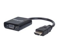 Manhattan, Convertitore Video HDMI a VGA, 0.3 m, Nero