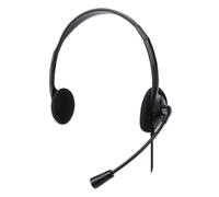 Casque Stéréo filaire Manhattan - UBS-A - Microphone réglable - Emballage Poly-sac - compatible PC, PS4, PS5 - Noir