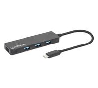 Manhattan Dock/hub USB-C, 4 ports : 4x USB-A, 5 Gbit/s (USB 3.0), Alimenté par USB (aucune alimentation externe requise), équivalent à HB30CM4AB