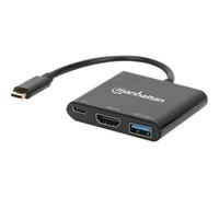 Manhattan Dock/Hub USB-C・Ports (x3) : HDMI・USB-A et USB-C・With Power Delivery (100W) (130622)