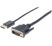 Manhattan DVI / DisplayPort Câble de raccordement [1x DisplayPort mâle - 1x DVI mâle 24+1 pôles] 3 m noir