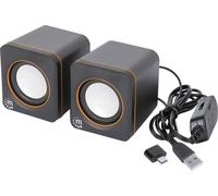 Manhattan Enceintes PC USB noir, orange