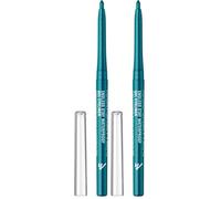 Manhattan Endless Stay Waterproof Gel Eyeliner - Eyeliner vert avec paillettes et mine rotative sans tailler - Couleur Emerald Sparkle 005-1 x 2,6 g (Lot de 2)