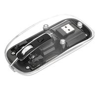 MANHATTAN Funkmaus USB-A 4Tasten RGB LED schwarz transparent