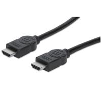 Manhattan HDMI Cable, 4K@30Hz (High Speed), 5m, Male to Male, Black, Ultra HD 4k x 2k, Fully Shielded, Gold Plated Contacts, Lifetime Warranty, Polybag