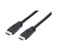 Manhattan HDMI Cable with Ethernet (CL3 rated, suitable for In-Wall use), 4K@60Hz (Premium High Speed), 10m, Male to Male, Black, Ultra HD 4k x 2k, In-Wall rated, Fully Shielded, Gold Plated Contacts,