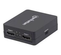 Manhattan Répartiteur HDMI 207652 - 2 ports 1080p, USB-A (câble 0,7 m) - Noir