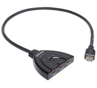 Manhattan HDMI Switch 3-Port, 1080p, Connects x3 HDMI sources to x1 display, Man
