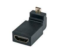 Manhattan HDMI to HDMI Micro Adapter, 4K@30Hz (High Speed), Female to Male, Upward 90 Angle, Black, Ultra HD 4k x 2k, 10.2 Gbps, ARC, 3D, Deep Colour, Fully Shielded, Gold Plated Contacts...